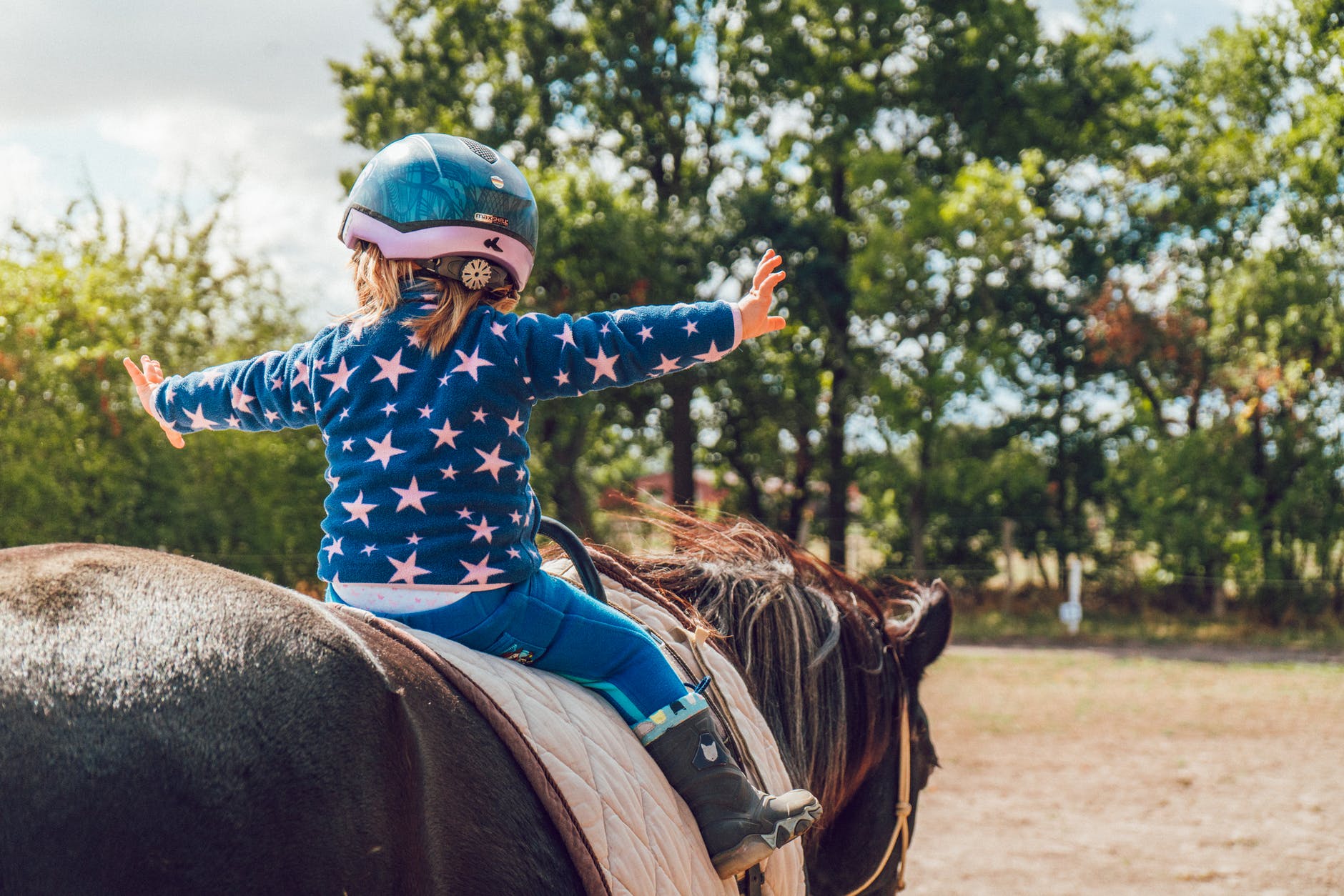 Horseback riding is a great low key family activity. 