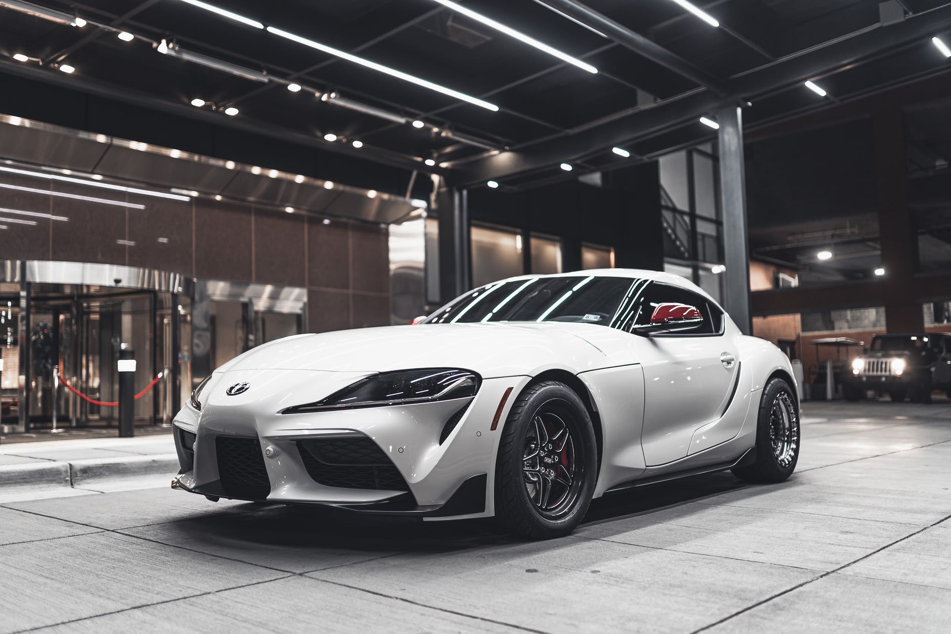 A Toyota Supra, a far cry from the 2021 Toyota Sienna.