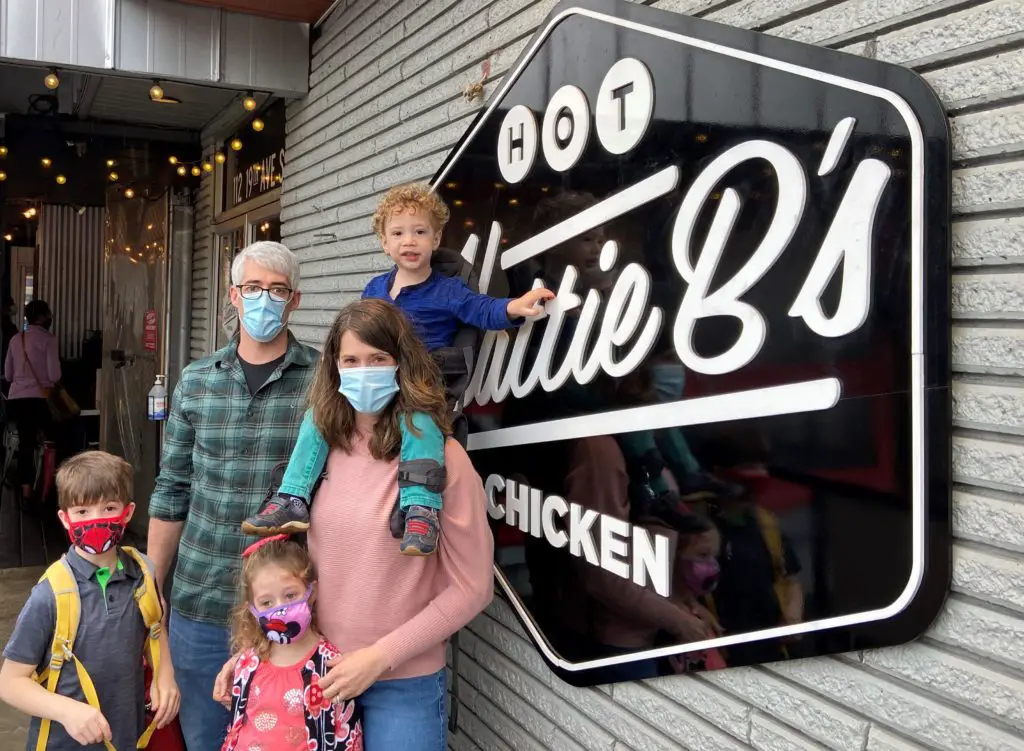 Family at Hattie B's Hot Chicken