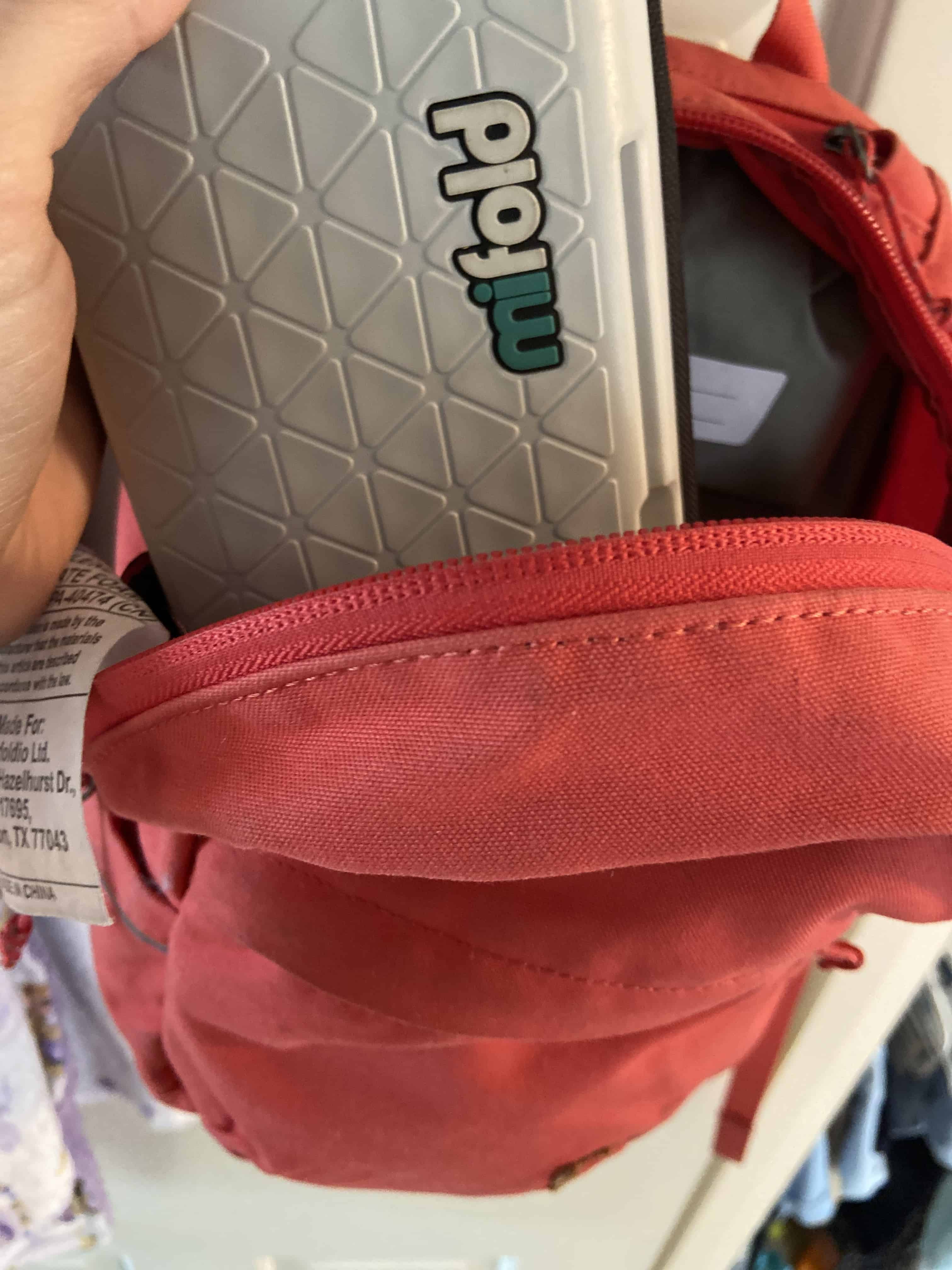 mifold in small carry on backpack