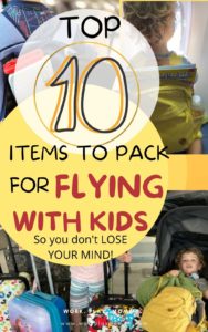 Flying with kids. Pin