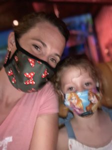 Waiting in line at Disney World after Covid with masks