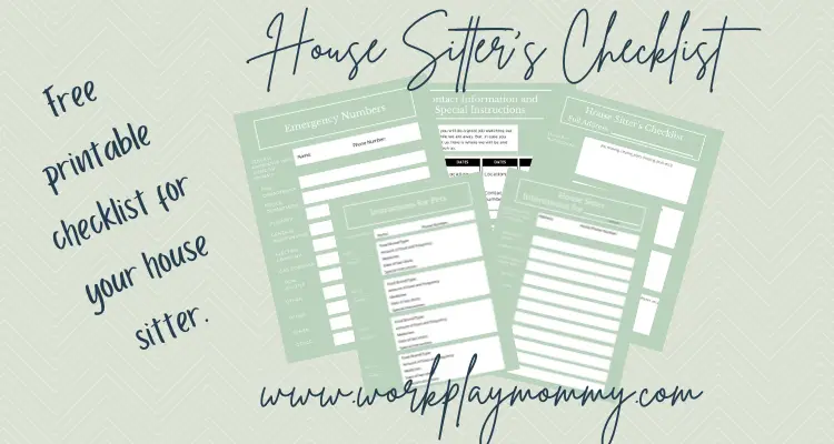 House Sitter's Checklist