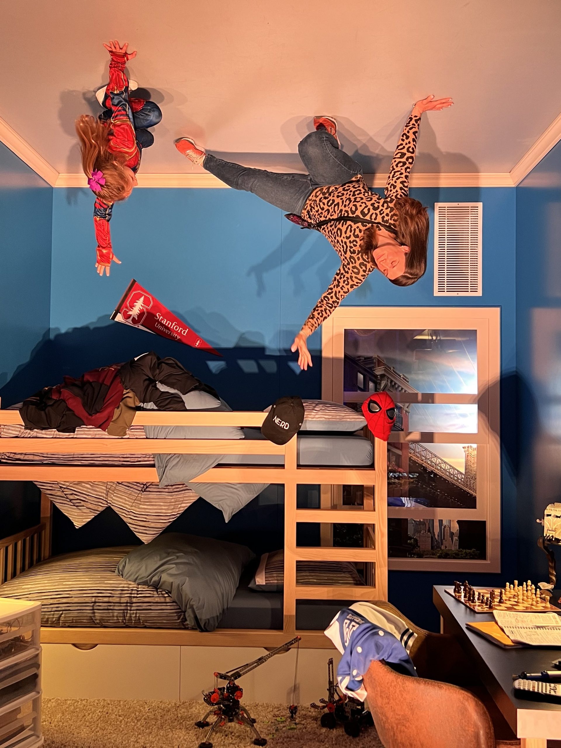 Hang out in Spider-Man's room at the Super Hero Station.