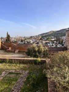 View of the city of Granada, Spain from the Alhambra