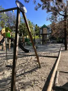 Playground at Garcia Lorca Park in Granada Spain