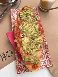 Avocado Toast at Rollo at the foot of the Granada Cathedral