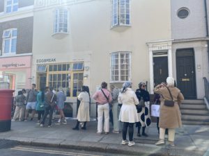 Line outside of EggBreak in Notting Hill