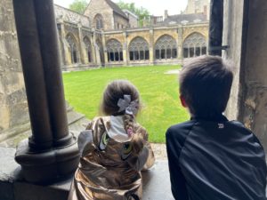 Kids having fun learning about Westminster Abbey