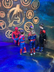 Spider Man at the Art of Marvel Super Hero Station