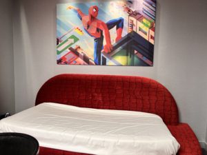 Spider-Man furniture and art in Hotel New York