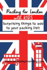 Packing for London with Kids pin