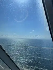 Views of the sea from ferry