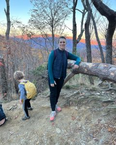 Rainbow falls trail overlooking sunrise