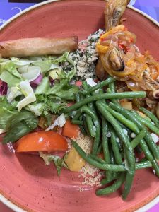 Plate of Moroccan and Middle Eastern Food at Disneyland Paris Agrabah Cafe