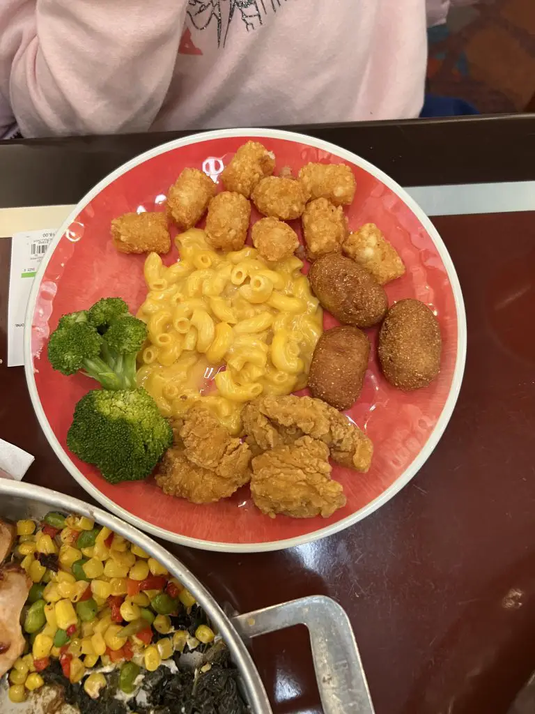 Kids' meal at Chef Mickey's