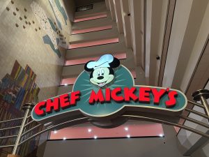 Chef Mickey's entrance