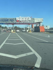 Kennedy Space Center Visitor Complex parking entrance