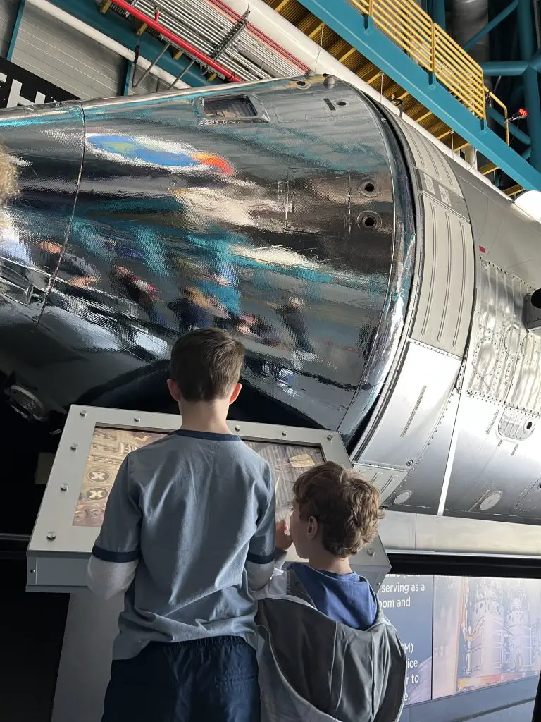 Interactive exhibits at Apollo and Kennedy Space Center