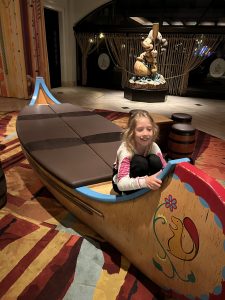 Tokyo Disney Celebration Hotel canoe in the lobby