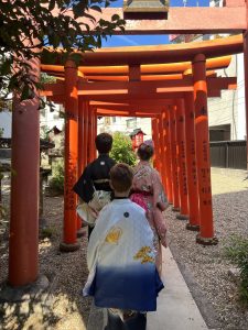 Kimonos in Nagoya with kids